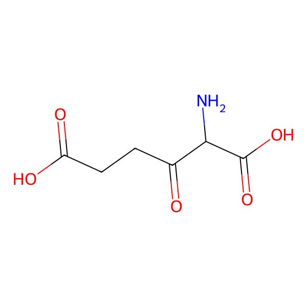 2D Structure of 2-Amino-3-oxohexanedioic acid