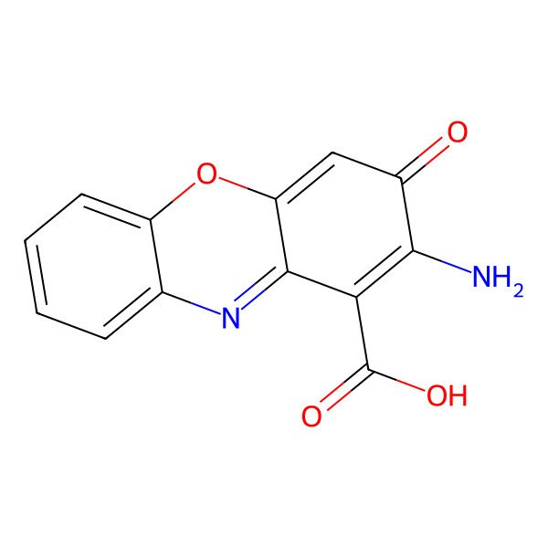 2D Structure of 2-Amino-3-oxophenoxazine-1-carboxylic acid
