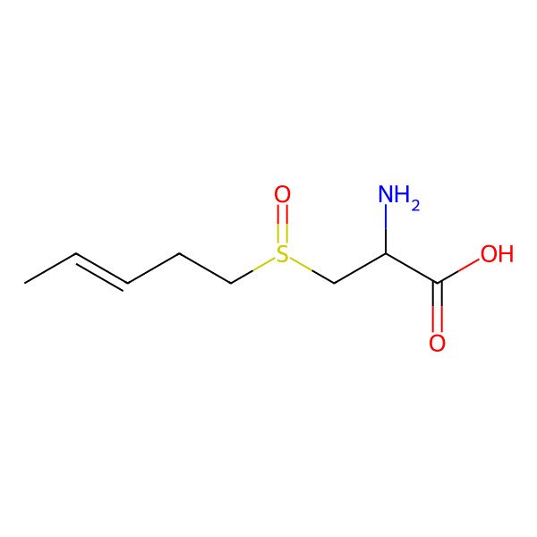 2D Structure of 2-Amino-3-pent-3-enylsulfinylpropanoic acid