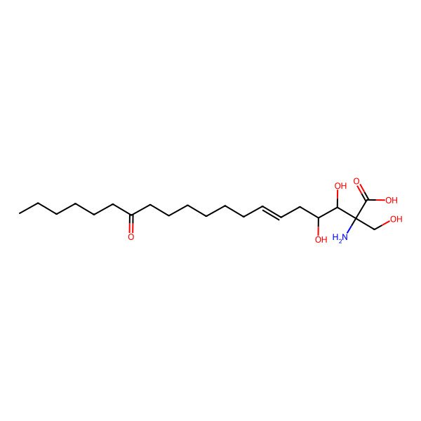 2D Structure of 2-Amino-3,4-dihydroxy-2-(hydroxymethyl)-14-oxoicos-6-enoic acid