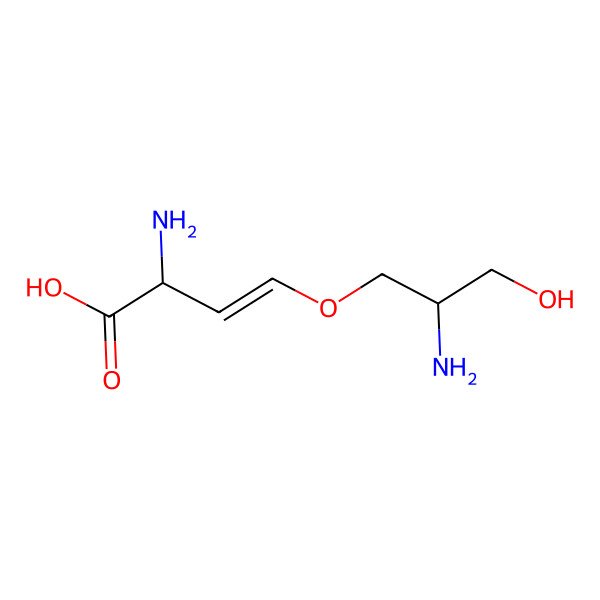 2D Structure of 2-Amino-4-(2-amino-3-hydroxypropoxy)but-3-enoic acid