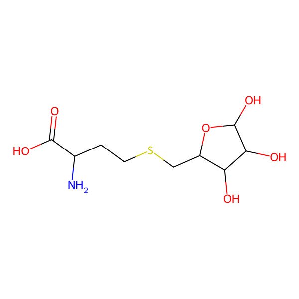 2D Structure of 2-Amino-4-[(3,4,5-trihydroxyoxolan-2-yl)methylsulfanyl]butanoic acid