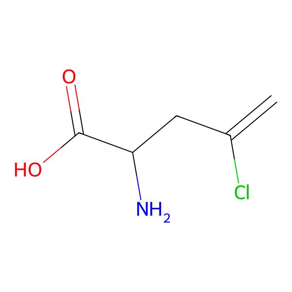 2D Structure of 2-Amino-4-chloro-4-pentenoic acid