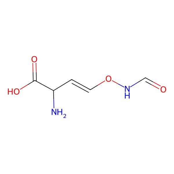 2D Structure of 2-Amino-4-formamidooxybut-3-enoic acid