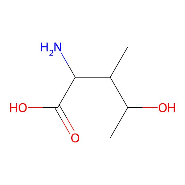 2D Structure of 2-Amino-4-hydroxy-3-methylpentanoic acid