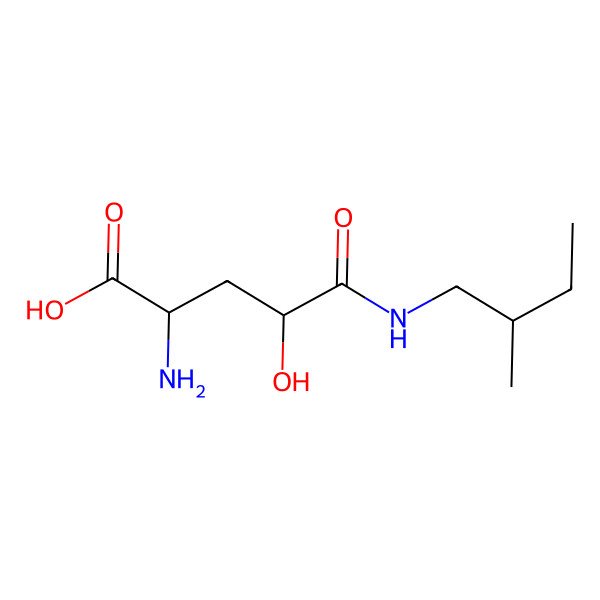 2D Structure of 2-Amino-4-hydroxy-5-(2-methylbutylamino)-5-oxopentanoic acid