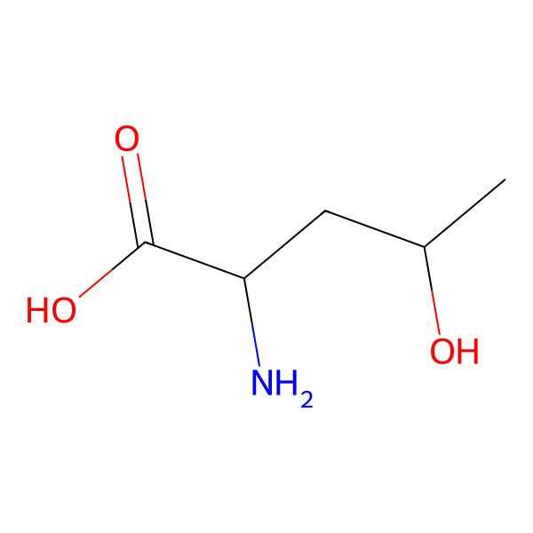 2D Structure of 2-Amino-4-hydroxypentanoic acid