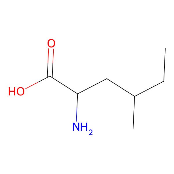 2D Structure of 2-Amino-4-methylhexanoic acid