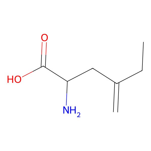 2D Structure of 2-Amino-4-methylidenehexanoic acid