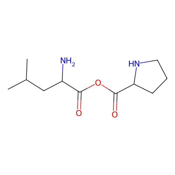 2D Structure of (2-Amino-4-methylpentanoyl) pyrrolidine-2-carboxylate