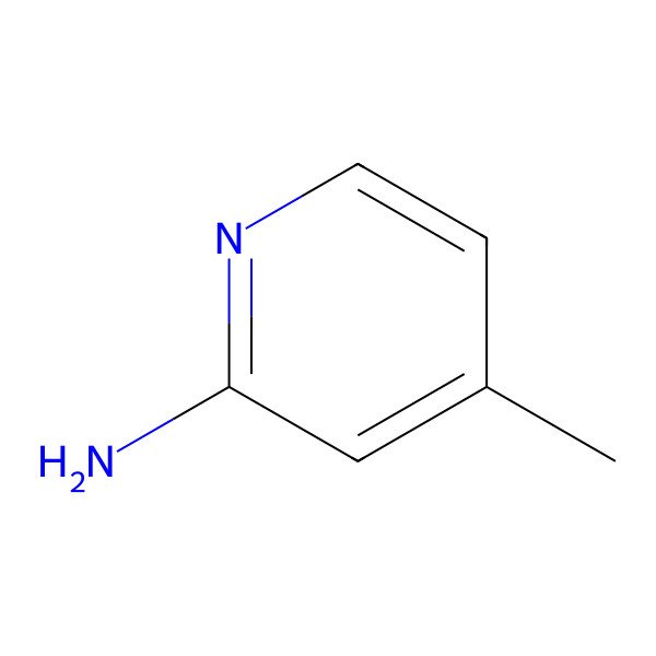 2D Structure of 2-Amino-4-methylpyridine