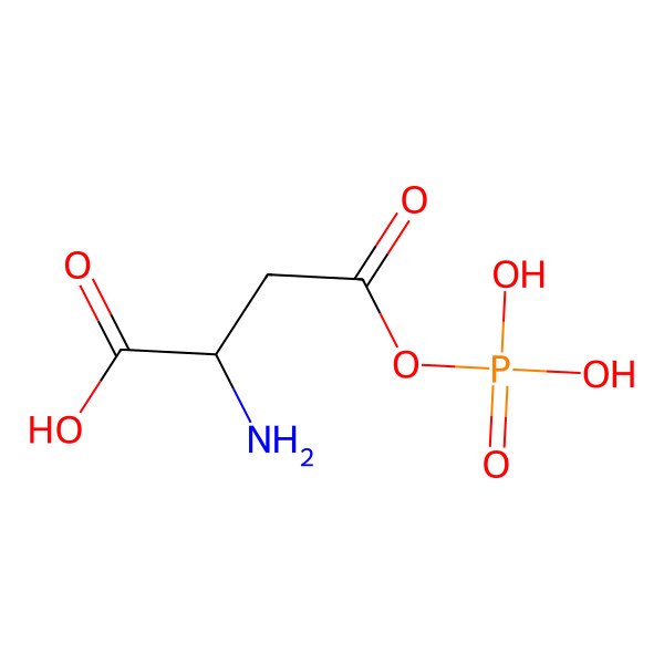 2D Structure of 2-Amino-4-oxo-4-phosphonooxybutanoic acid