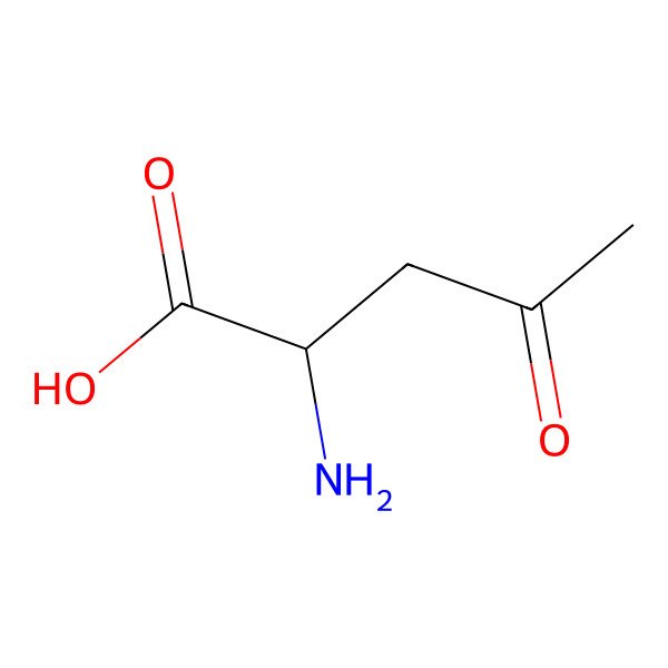 2D Structure of 2-Amino-4-oxopentanoic acid
