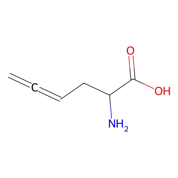 2D Structure of 2-Amino-4,5-hexadienoic acid