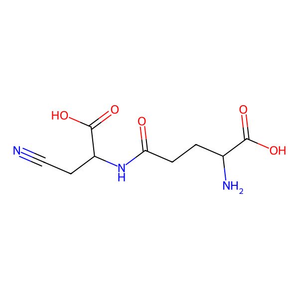 2D Structure of 2-Amino-5-[(1-carboxy-2-cyanoethyl)amino]-5-oxopentanoic acid