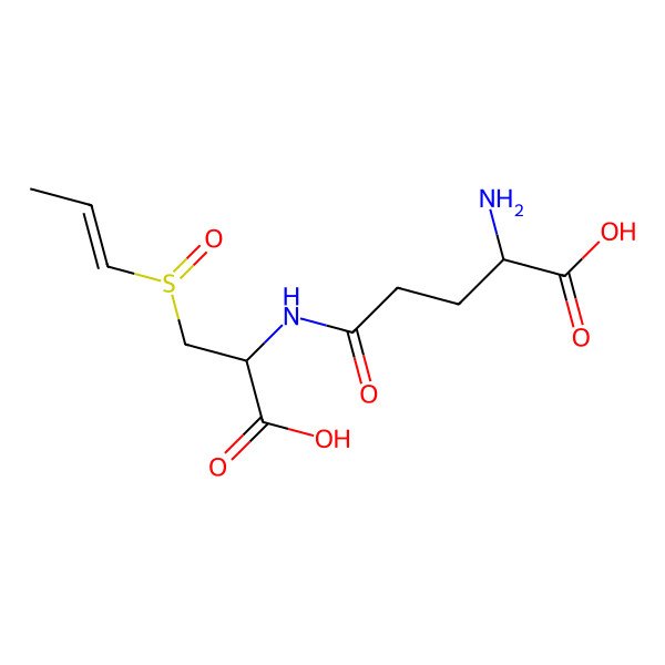 2D Structure of 2-Amino-5-[(1-carboxy-2-prop-1-enylsulfinylethyl)amino]-5-oxopentanoic acid