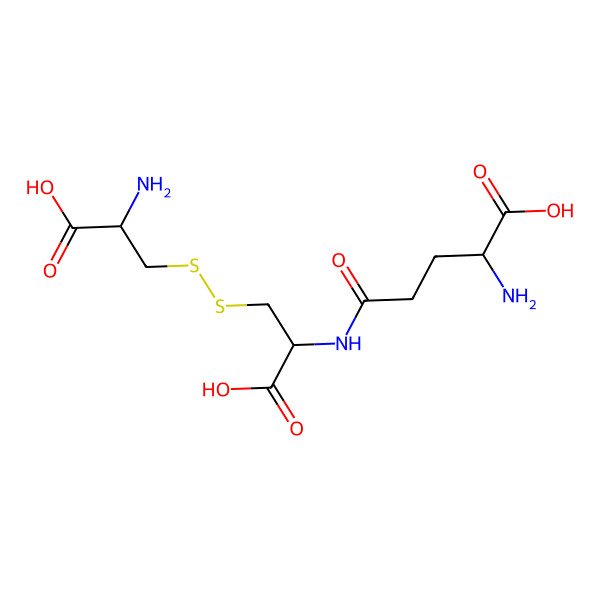 2D Structure of 2-Amino-5-[[2-[(2-amino-2-carboxyethyl)disulfanyl]-1-carboxyethyl]amino]-5-oxopentanoic acid