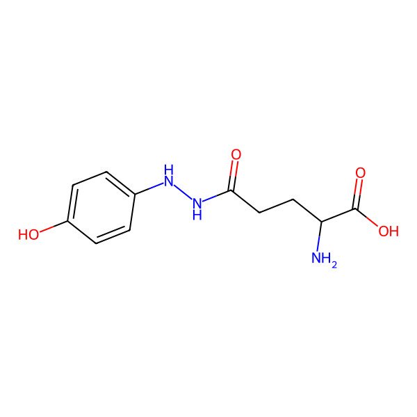 2D Structure of 2-Amino-5-[2-(4-hydroxyphenyl)hydrazinyl]-5-oxopentanoic acid