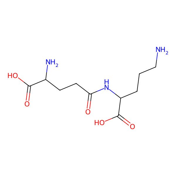 2D Structure of 2-Amino-5-[(4-amino-1-carboxybutyl)amino]-5-oxopentanoic acid