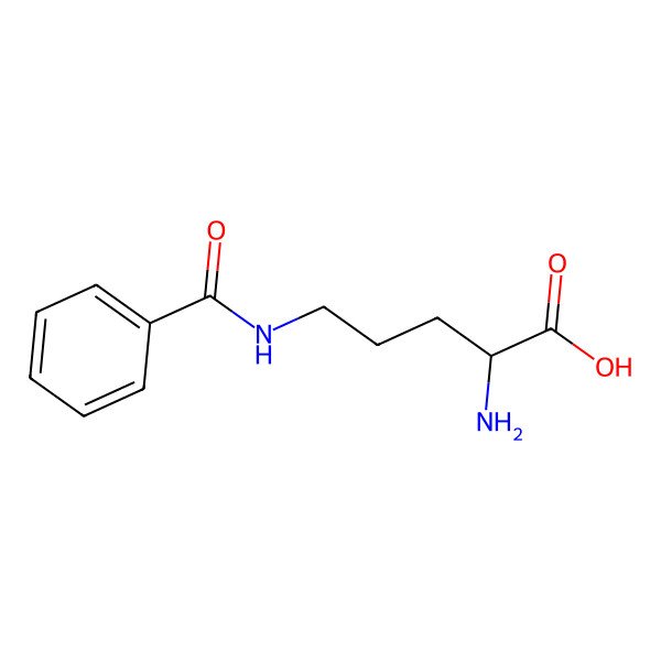 2D Structure of 2-Amino-5-benzamidopentanoic acid