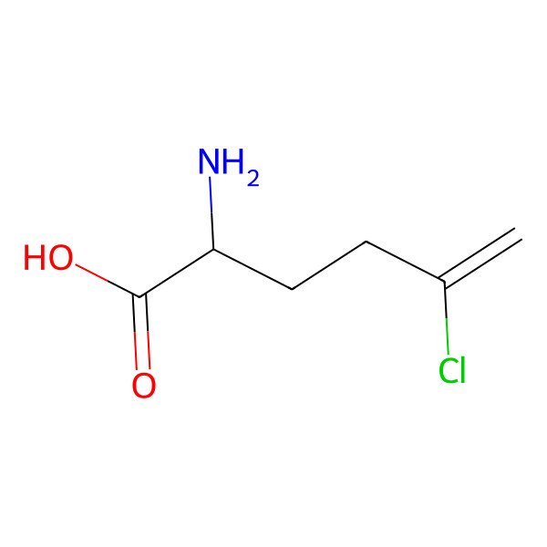 2D Structure of 2-Amino-5-chlorohex-5-enoic acid