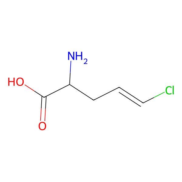 2D Structure of 2-Amino-5-chloropent-4-enoic acid