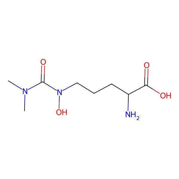 2D Structure of 2-Amino-5-[dimethylcarbamoyl(hydroxy)amino]pentanoic acid