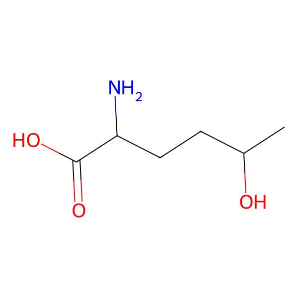 2D Structure of 2-Amino-5-hydroxyhexanoic acid