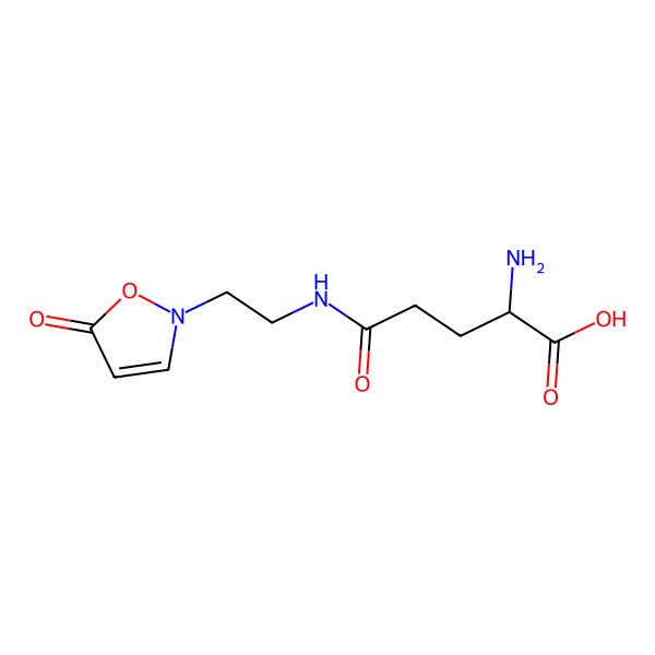 2D Structure of 2-Amino-5-oxo-5-[2-(5-oxo-1,2-oxazol-2-yl)ethylamino]pentanoic acid