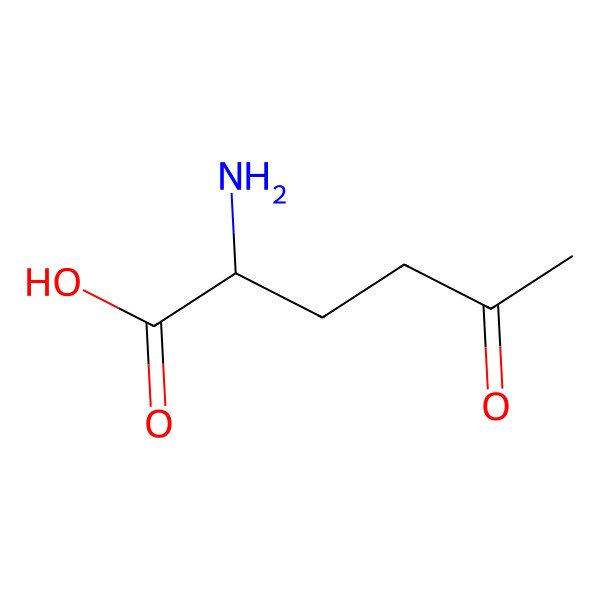 2D Structure of 2-Amino-5-oxohexanoic acid