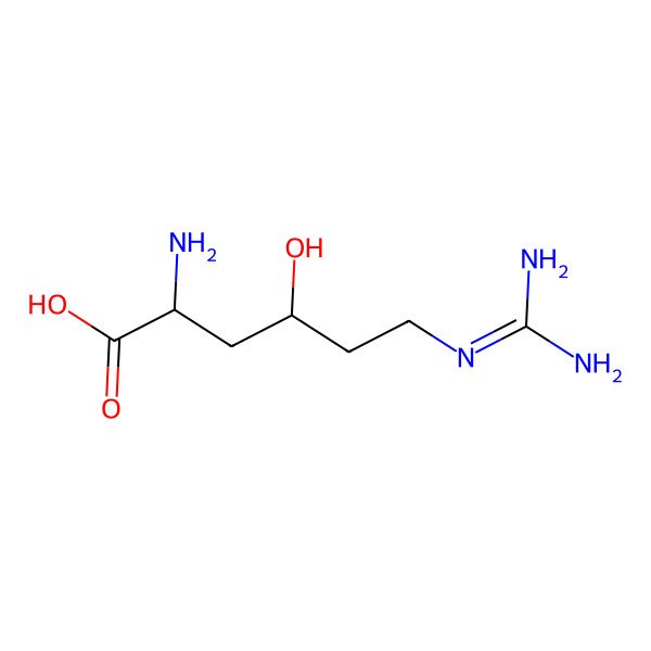 2D Structure of 2-Amino-6-guanidino-4-hydroxyhexanoic acid