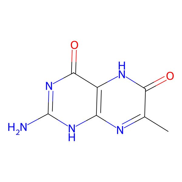 2D Structure of 2-amino-7-methyl-1,5-dihydropteridine-4,6-dione