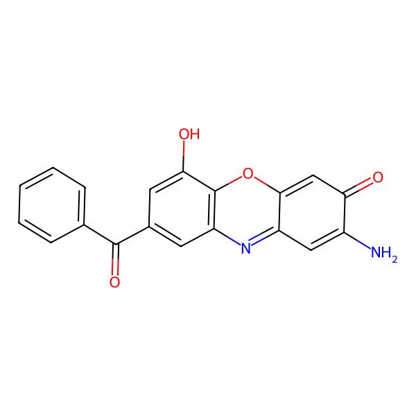 2D Structure of 2-Amino-8-benzoyl-6-hydroxyphenoxazin-3-one