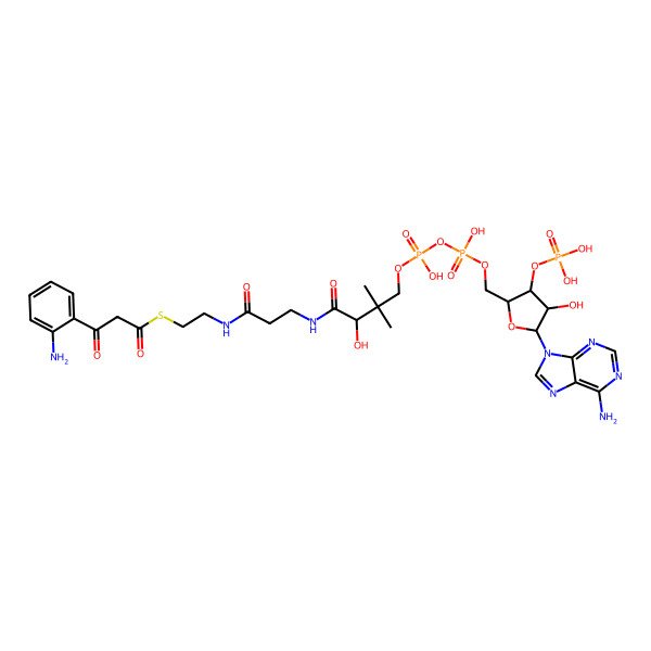 2D Structure of 2-aminobenzoylacetyl-CoA