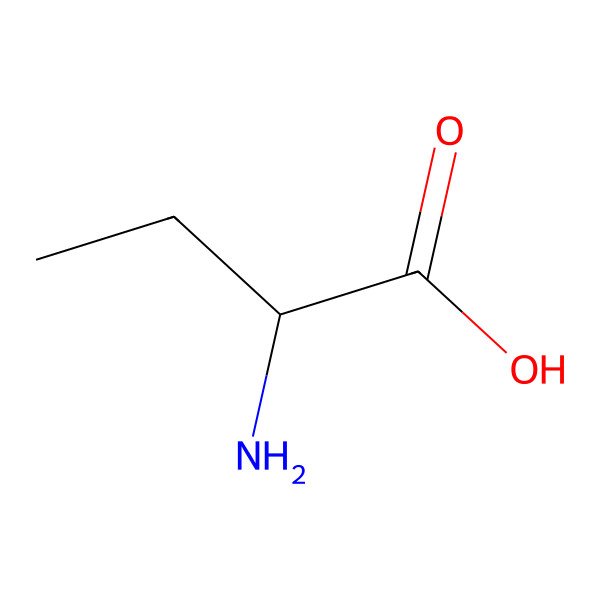 2D Structure of 2-Aminobutyric acid