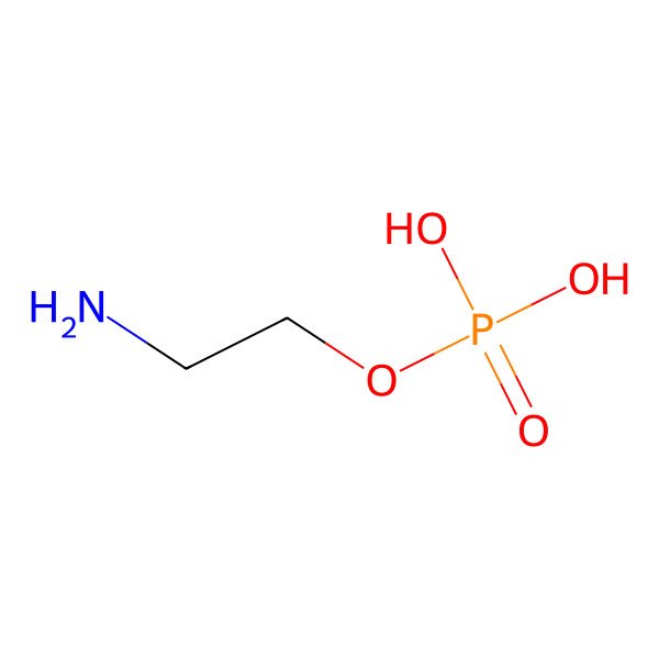 2D Structure of 2-Aminoethyl dihydrogen phosphate