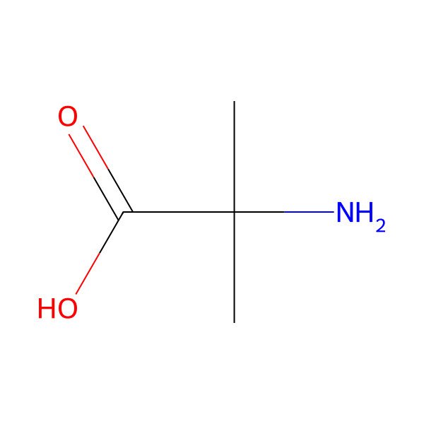 2D Structure of 2-Aminoisobutyric acid