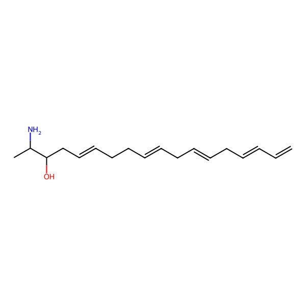 2D Structure of 2-Aminooctadeca-5,9,12,15,17-pentaen-3-ol