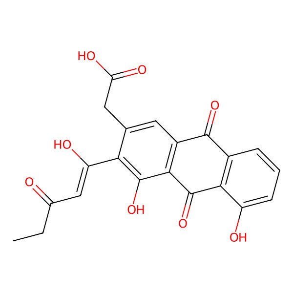 2D Structure of Aklanonic acid