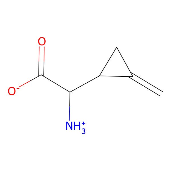 2D Structure of 2-Azaniumyl-2-(2-methylidenecyclopropyl)acetate