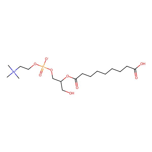 2D Structure of 2-Azelaoyl-sn-glycero-3-phosphocholine