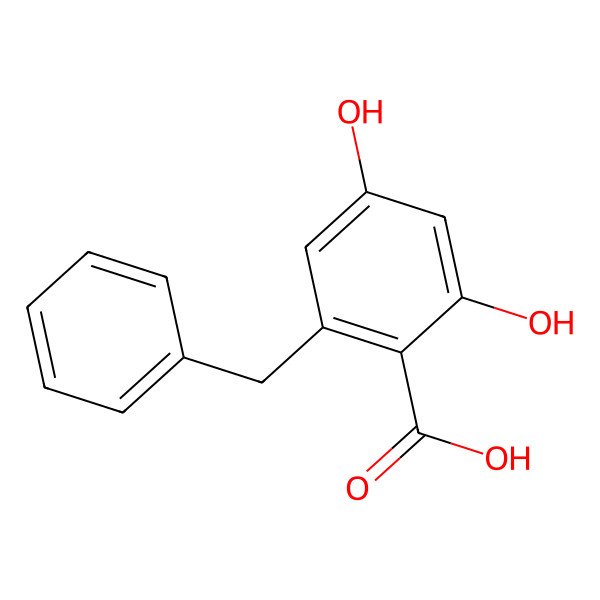 2D Structure of 2-Benzyl-4,6-dihydroxybenzoic acid 2D Structure of 2-Benzyl-4,6-dihydroxybenzoic acid