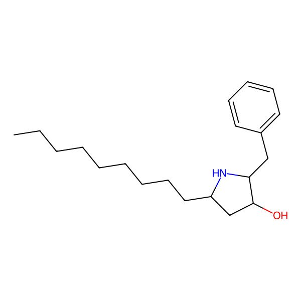 2D Structure of 2-Benzyl-5-nonylpyrrolidin-3-ol