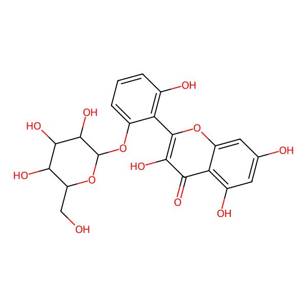 2D Structure of 2'-(beta-D-Glucopyranosyloxy)-3,5,6',7-tetrahydroxyflavone