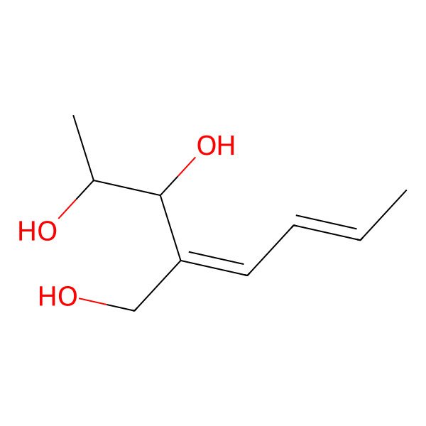 2D Structure of 2-But-2-enylidenepentane-1,3,4-triol