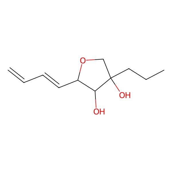2D Structure of 2-Buta-1,3-dienyl-4-propyloxolane-3,4-diol