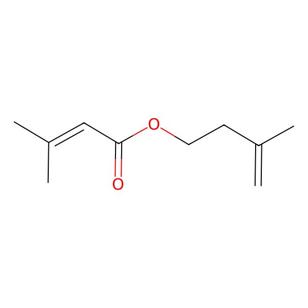 2D Structure of 2-Butenoic acid, 3-methyl-, 3-methyl-3-buten-1-yl ester