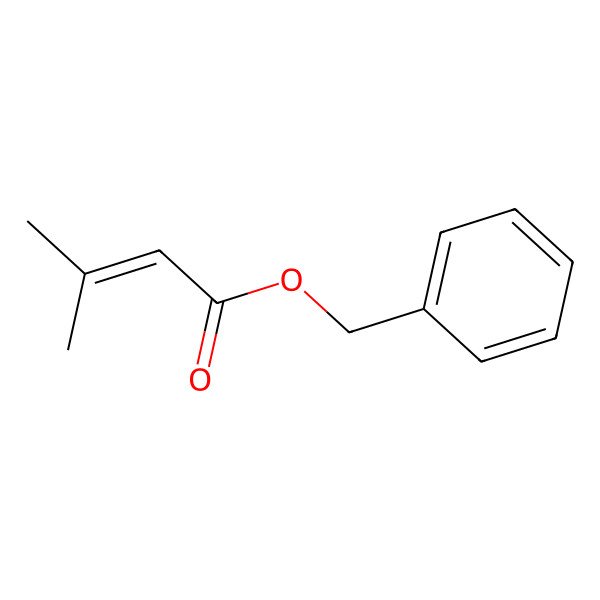 2D Structure of 2-Butenoic acid, 3-methyl-, phenylmethyl ester