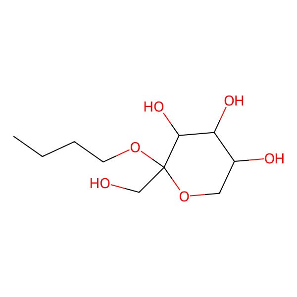 2D Structure of 2-Butoxy-2-(hydroxymethyl)oxane-3,4,5-triol 2D Structure of 2-Butoxy-2-(hydroxymethyl)oxane-3,4,5-triol