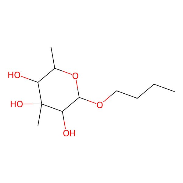 2D Structure of 2-Butoxy-4,6-dimethyloxane-3,4,5-triol